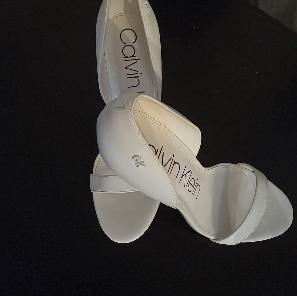 Calvin Klein Women's Cream Heels